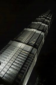 Poszter 30x45cm Jinmao torony éjszaka Sanghajban, Assaf Frank