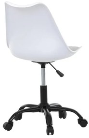 Fehér Műanyag Irodai Szék, Magasságállítással. KA-X7055 WT