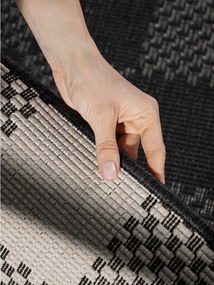 Fekete-krémszínű kültéri-beltéri futószőnyeg 80x200 cm Haringey Dorothy – Ted Baker