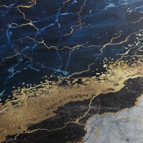 Kép - Sötétkék márvány (órával) (90x30 cm)