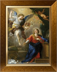 Nmp Angyali Üdvözlet Szakrális Kép Arany Vászon Díszkeret 30X40