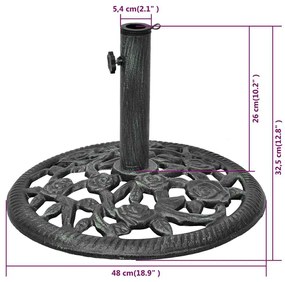 öntött vas napernyő talp 12 kg 48 cm