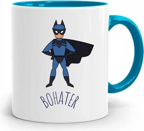 Kék Bögre Gyerekeknek Szuperhős +név nyomott mintával