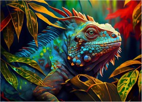 Kép - Színes leguán (70x50 cm)