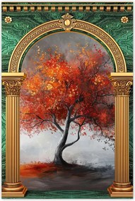 Poszterek 80x120 Tűzszínben a fa