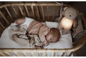 Moonie - Snuggle buddy dallammal és világítással medvebocs 2.0 organic mézes