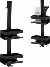 Rozsdamentes kabinra akasztható fürdőszobai polc kozmetikumok számára