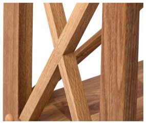 Natúr színű tölgyfa polcos állvány 70x161 cm X-Shelf – Unique Furniture