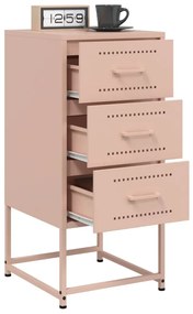 2 db rózsaszín acél éjjeliszekrény 36 x 39 x 78 cm