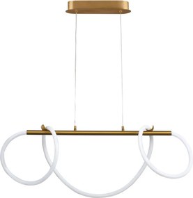 POLUX 327987 EMA Modern Led Függesztett Lámpa Fehér, Arany LED IP20