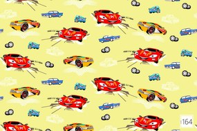 CARS SÁRGA gyermek pamut ágynemű Ágynemű mérete: 140x200 cm, A csomag tartalma: Készletcsomagolás