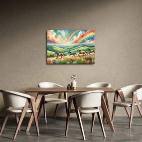 Kép – Vágtázó lovak a tájban (70x50 cm)