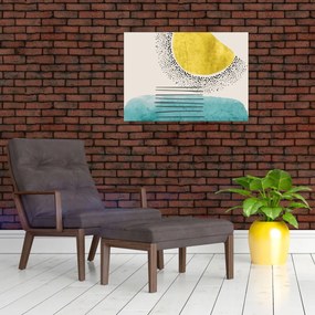 Kép - Absztrakt festmény a strandról N⁰2 (70x50 cm)