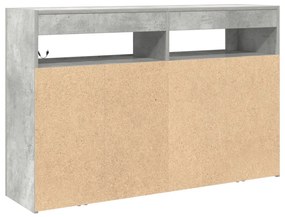 Oldalszekrény Beton Szürke Mérnöki Fa 116 x 30 x 75 cm Téglalap