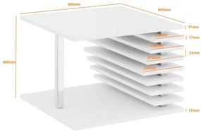 Tokyo WT Dohányzóasztal Fehér N