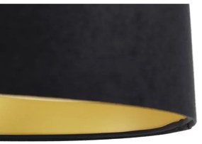 Csillár zsinóron SWING 1xE27/60W/230V fekete/fehér/arany