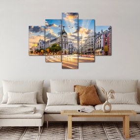 Kép - Calle Gran Vía, Madrid, Spanyolország (150x105 cm)