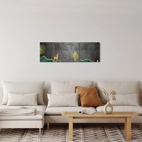 Kép - Hegyi táj (órával) (90x30 cm)