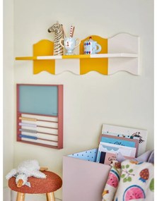 Sárga-fehér gyerek polc 80 cm Bubbi – Bloomingville Mini