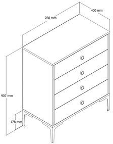 Komód Lizbon 539 - Walnut