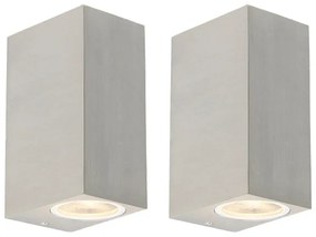 2 db modern fali lámpa szett alumíniumból, 2-lámpás, IP44 - Baleno