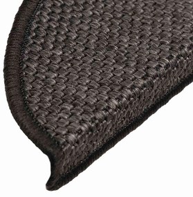15 db szizál hatású antracitszürke lépcsőszőnyeg 56x17x3 cm