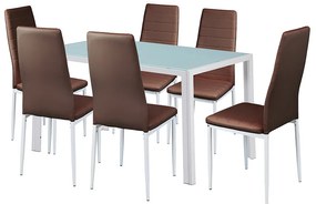 Liana 6+1 étkező garnitúra barna