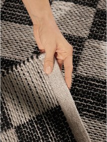 Fekete-krémszínű kétoldalas-kézi szövésű jutakeverék futószőnyeg 80x200 cm Rex – Hanse Home