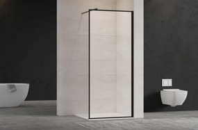 Erga Paris, Beépíthető zuhanykabin 120x200 cm, fekete keretben, 8 mm-es átlátszó üveg, fekete profil, ERG-V02-PARIS-120x200-BF