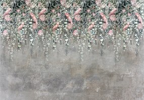 Eukaliptusz tapéta Rózsaszín madarak Papagájok 368x254 skandináv Provence +ragasztó