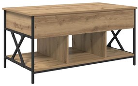 Dohányzóasztal kézműves tölgy 100 x 55 x 50 cm Faanyag