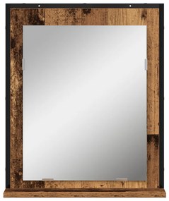 Fürdőszobai Tükör Régi Fa 50x12x60 cm Műszaki Fa