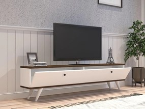 TV asztal/szekrény Tamoku (fehér + dió) . Akció -20%. 1095128