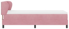 Boxspring Ágy Matracokkal Rózsaszín 80x200 cm Bársonyos