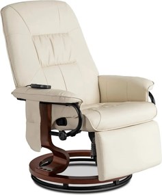 Forgó masszázsfotel fűtéssel bézs műbőr – WEST