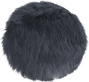 Báránybőr, műbőr, ülőpárna Ø35 cm, Szürke Színű
