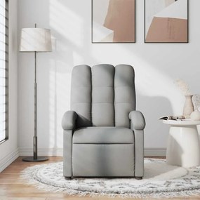 vidaXL világosszürke szövet dönthető masszázsfotel