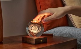 Asztali lámpácska 3D lézerrel készült mintával, többféle - Gingko Motiv: Saturn