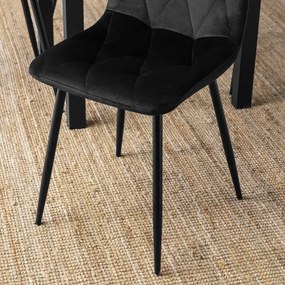 Fekete bársony szék ROBIN