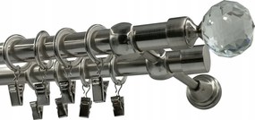 Fém Függönykarnis 19+19mm MIX Nikkel Végek 160cm galvanizált