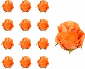 Vivaldi rózsa fej narancssárga 12 db-os művirág szett
