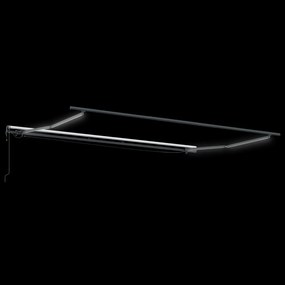 automatikus behúzható napellenző LED világítással fekete 400x300 cm