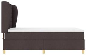 Boxspring Ágy Mattal Sötétbarna 140x200 cm Szövet