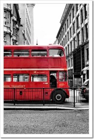 Poszterek keretben 40x60 Piros busz London