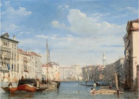 Üveg kép - Richard Parkes Bonington, The Grand Canal, reprodukciók (70x50 cm)