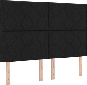 vidaXL Fejtámla Fekete 160 cm szövet
