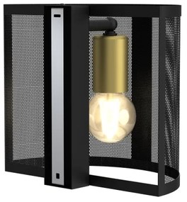 Fali lámpa KAGA 1xE27/60W/230V fekete/arany