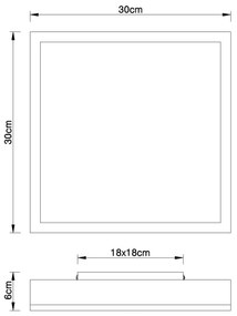 Globo 416080AD1 - LED Mennyezeti lámpa DORO LED/12W/230V 3000K 30x30 cm