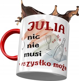 Piros bögre Júlia Barátnő Feleség Nyomtatott Fotóval