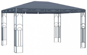 antracitszürke pavilon LED fényfüzérrel 400 x 300 cm